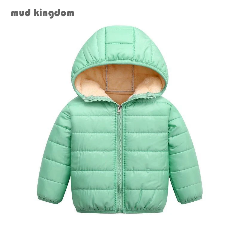 

Mudkingdom Winter Boys Girls Coat Quilted Zipper Fleece Lined Solid Toddler Bubble Jacket Warm Casual Outerwear for Kids Clothes