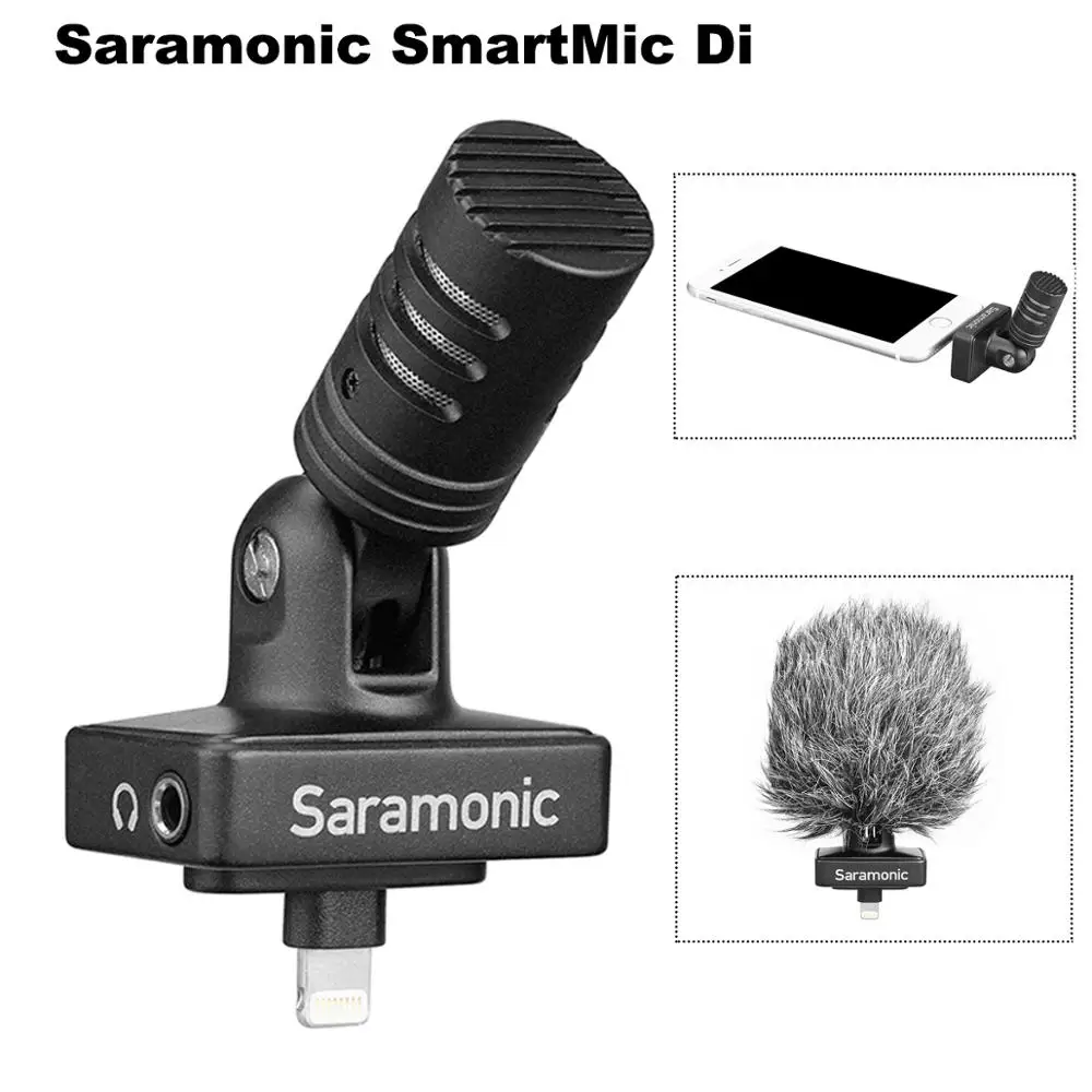 Saramonic SmartMic Di стерео цифровой конденсаторный видео микрофон для IOS iPhone iPad мини четкая Запись видео Vlog Live Broadcast Mic