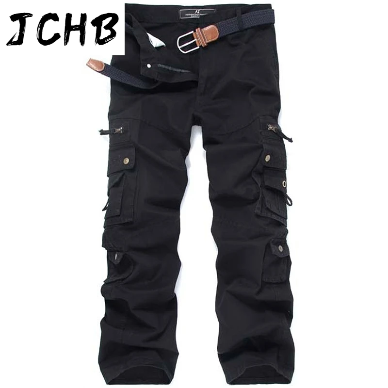 

Big Mens Size Army Pants Casual Pant Male Multi-pocket Military Cargo Pants Man's Pockets Trousers C455 Hip-hop Washed Cotton