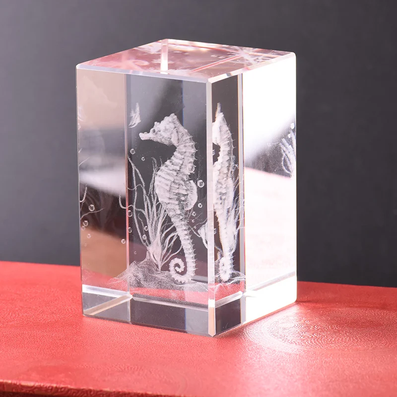 Креативное морское животное гиппокампус морской дракон кристалл гравировка