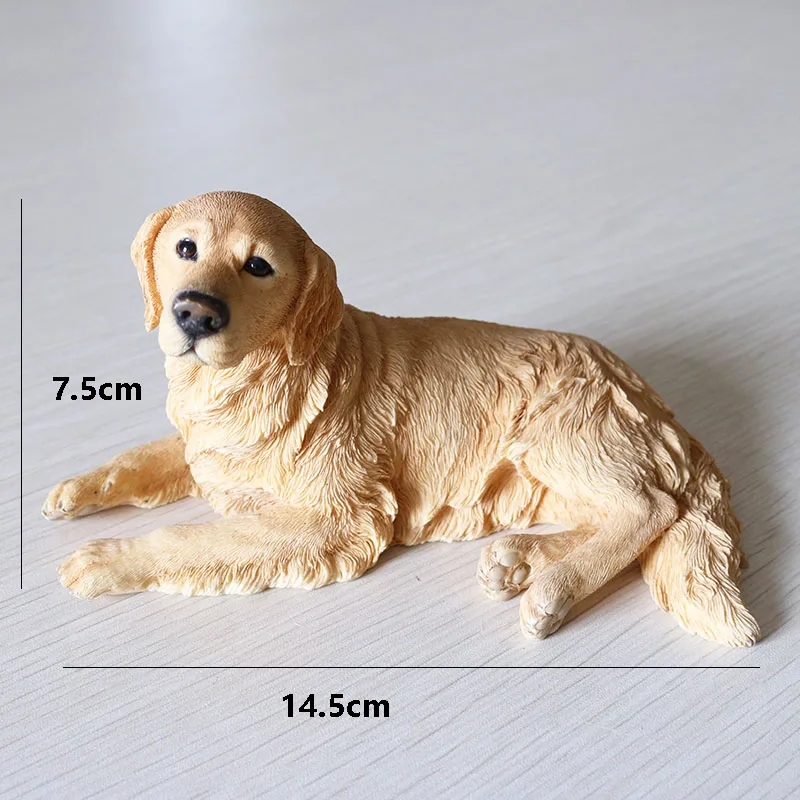 

Resin Cute Lying Simulation Animal Dog Model Home Handicrafts Figurines Miniatures Decoration Crafts fairy garden miniatures