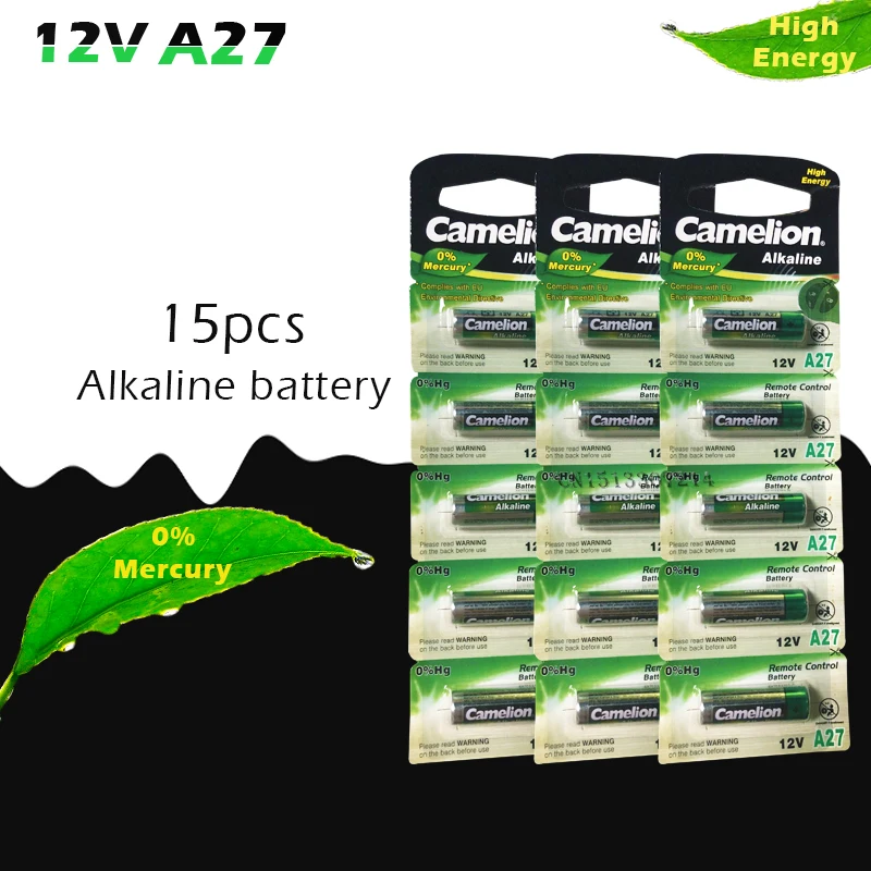 15 шт./лот в виде бабочек, новинка, 12V Camelion A27 27A Ультра щелочные батареи/сигнал тревоги батареи