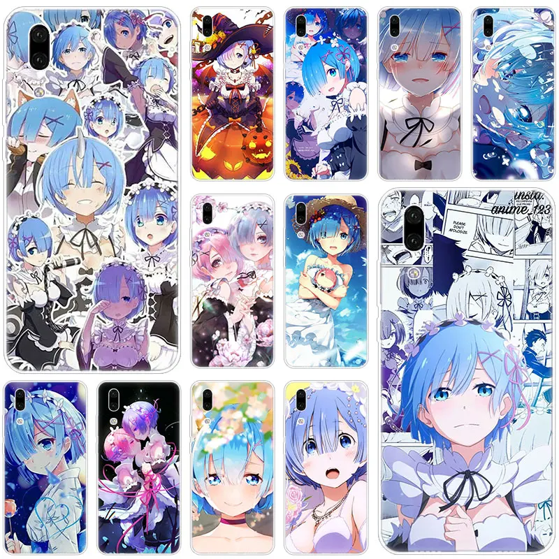 Чехол с аниме Re ZERO Ram Rem In other World для Huawei P30 P20 Pro P10 P9 P8 Lite 2017 P Smart Z Plus 2019 NOVA 3 3i 5i 5