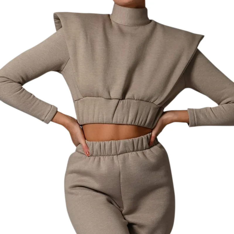 

Укороченный топ с круглым вырезом и длинными рукавами, Однотонная футболка с подшипником под пупок, универсальная Повседневная Уличная оде...