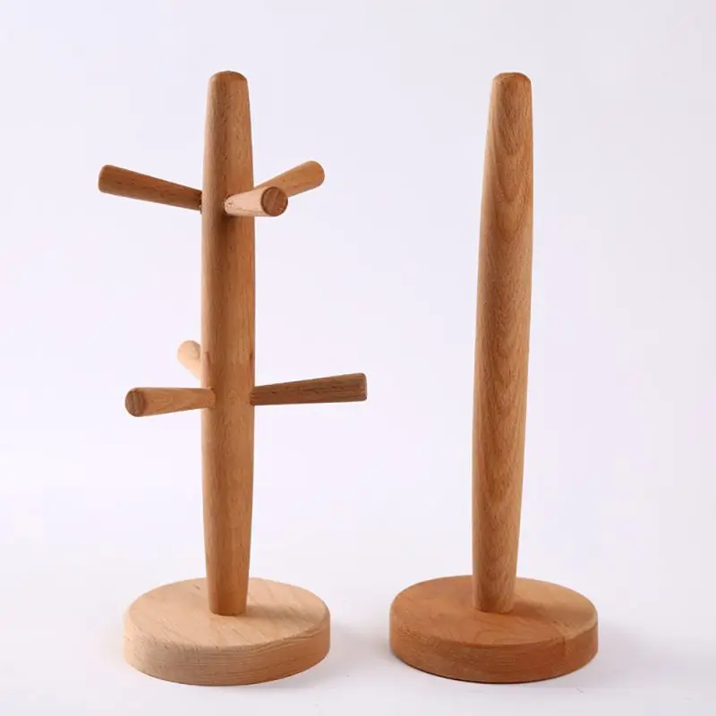 Деревянный держатель кофейной кружки Бумага Полотенца Держатель для бумажных