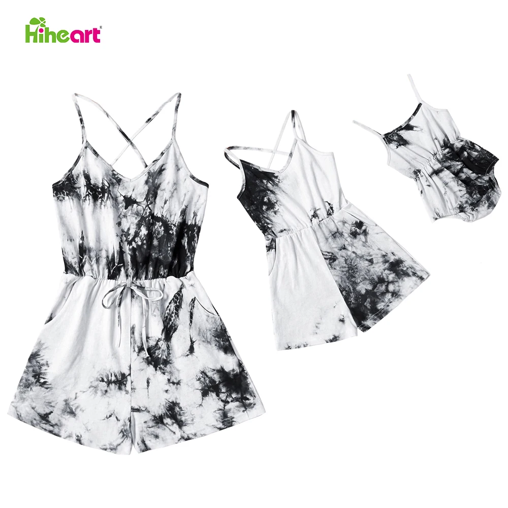 

Комбинезон Hiheart, для мамы и дочки, комбинезон на подтяжках с принтом талии, штаны