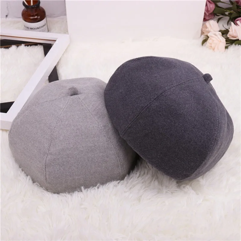 Шляпа женская осенняя и зимняя Ретро британская шерстяная газетная шляпа