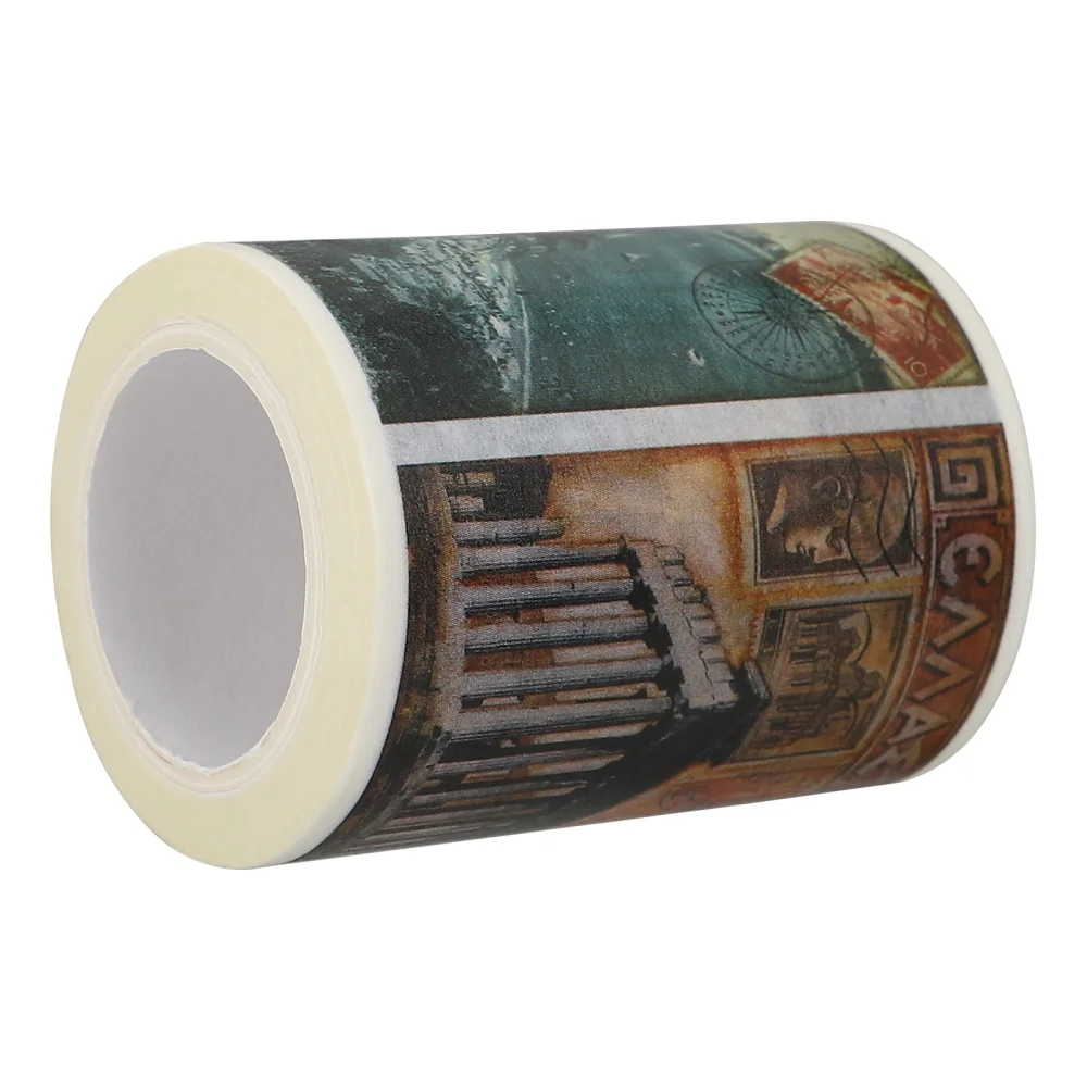 

1 Roll Decorative Washi Tape Creative Postage Stamp DIY Tape Stamp Sticker
