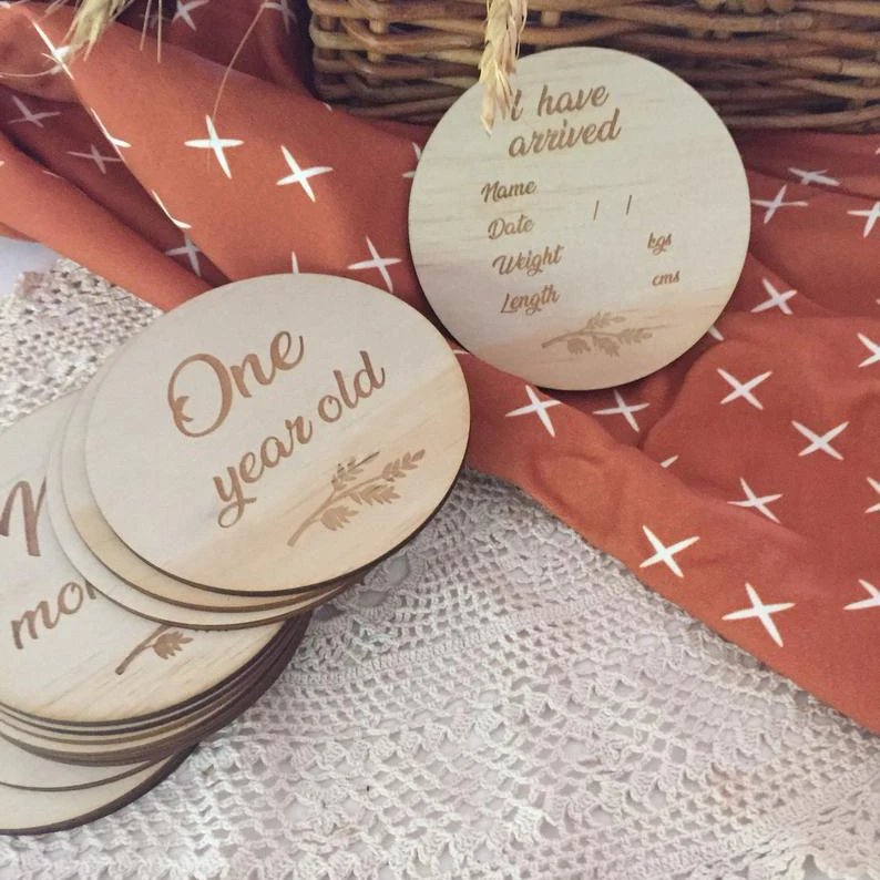 14 шт./компл. детская ежемесячная деревянная карточка реквизит для фотосъемки