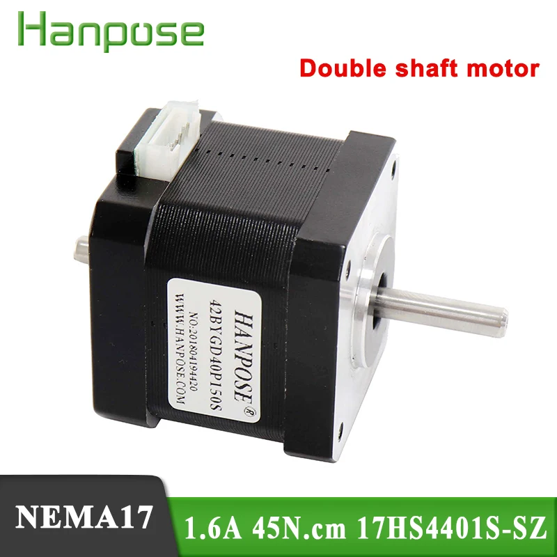 100pcs Nema 17 Stepper Motor 42 Double Shaft 17HS4401S-SZ 1.6A 45N.cm 40MM 4-lead 12V for CNC milling machine | Обустройство дома