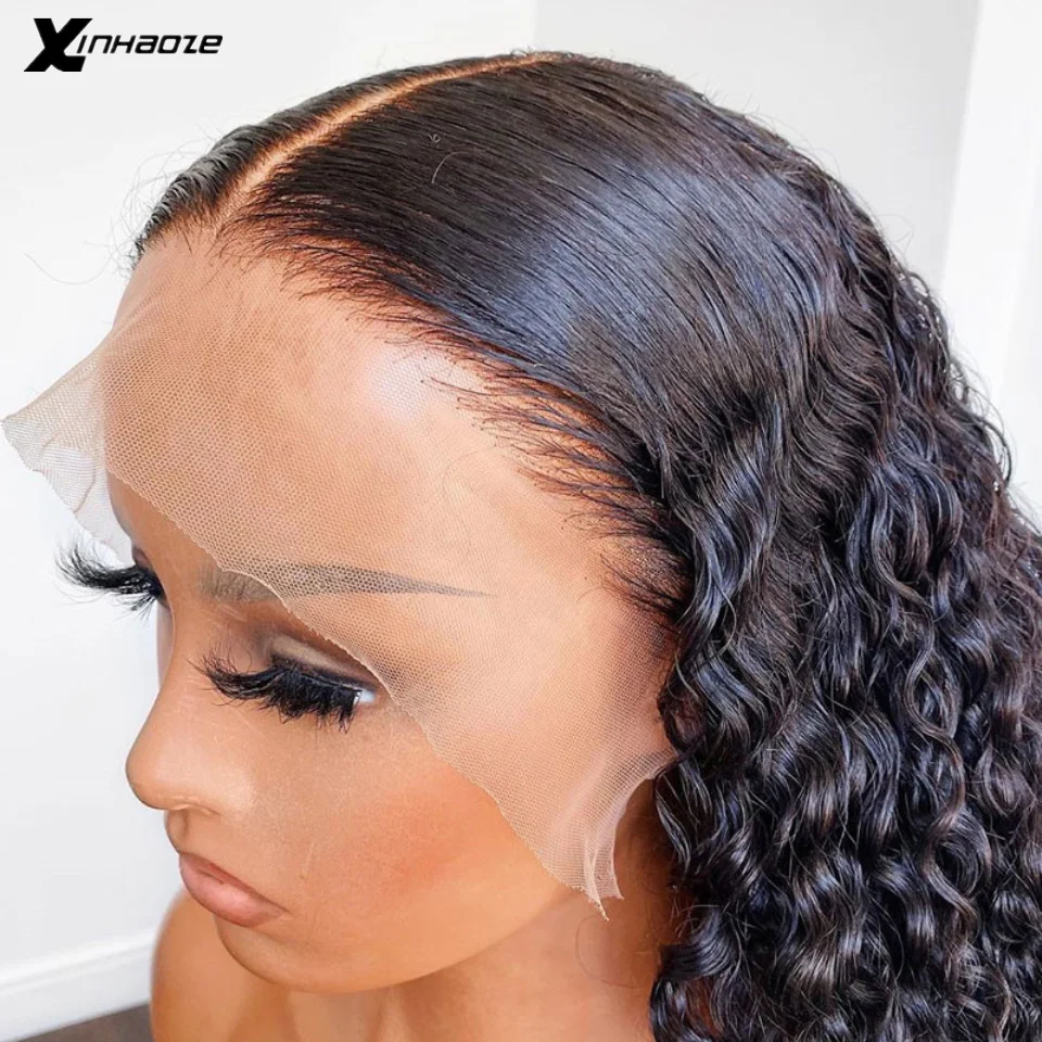 Xinhaoze 250 Высокоплотный кудрявый парик 13x6 парики из человеческих волос на шнуровке