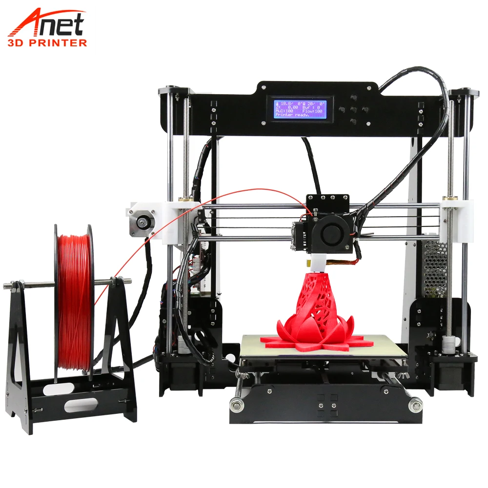 Классический 3D принтер Anet A8 Prusa I3 с нитью наполнения SD картой и открытым исходным