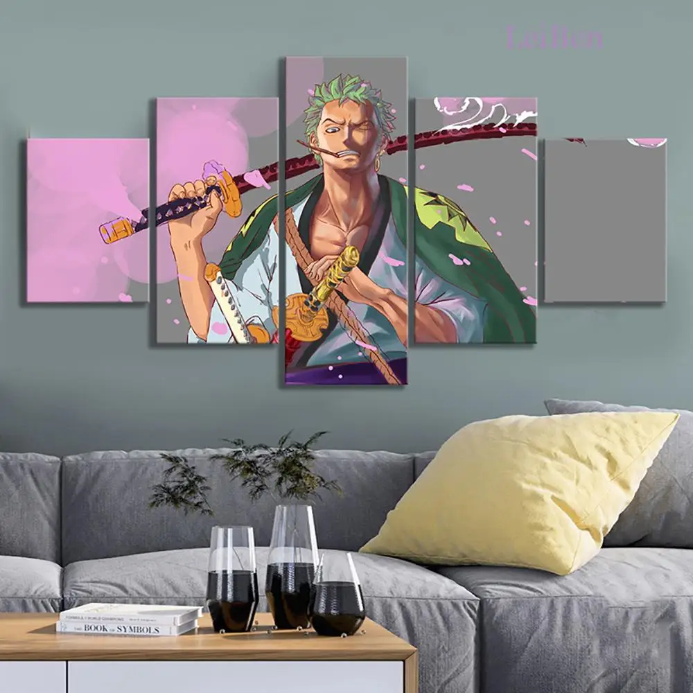 

Five-Piece Hd Modular Picture Ninja Anime Character Canvas Painting Zuo Long Art Poster Modern Home Decor Living Room Prints