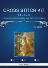 Вышивка, рукоделие, поделки 14CT непечатный DMC DIY Качественные наборы для вышивки крестиком искусства ручной работы пейзаж Осенняя река домашний Декор 5