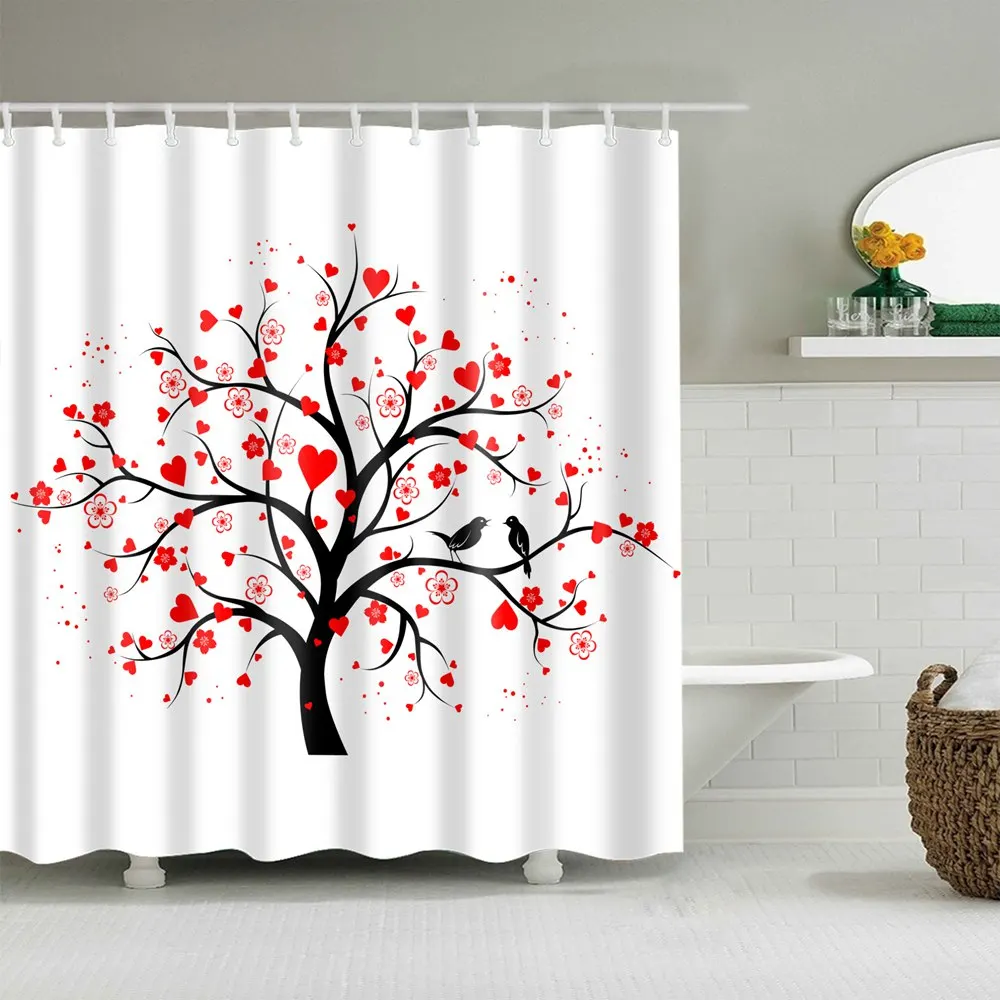 Dafield Pink Bathroom Shower Curtain Glamour Dresses with Fashion and Makeup Design Fabric Waterproof Princess | Дом и сад