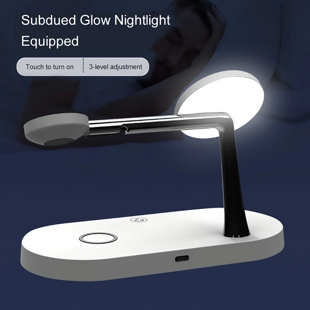 fivetech magnetic wireless chargers dock for iphone 13 13 pro 3 in 1 wireless charging stand for airpods 3 apple watch chagers free global shipping