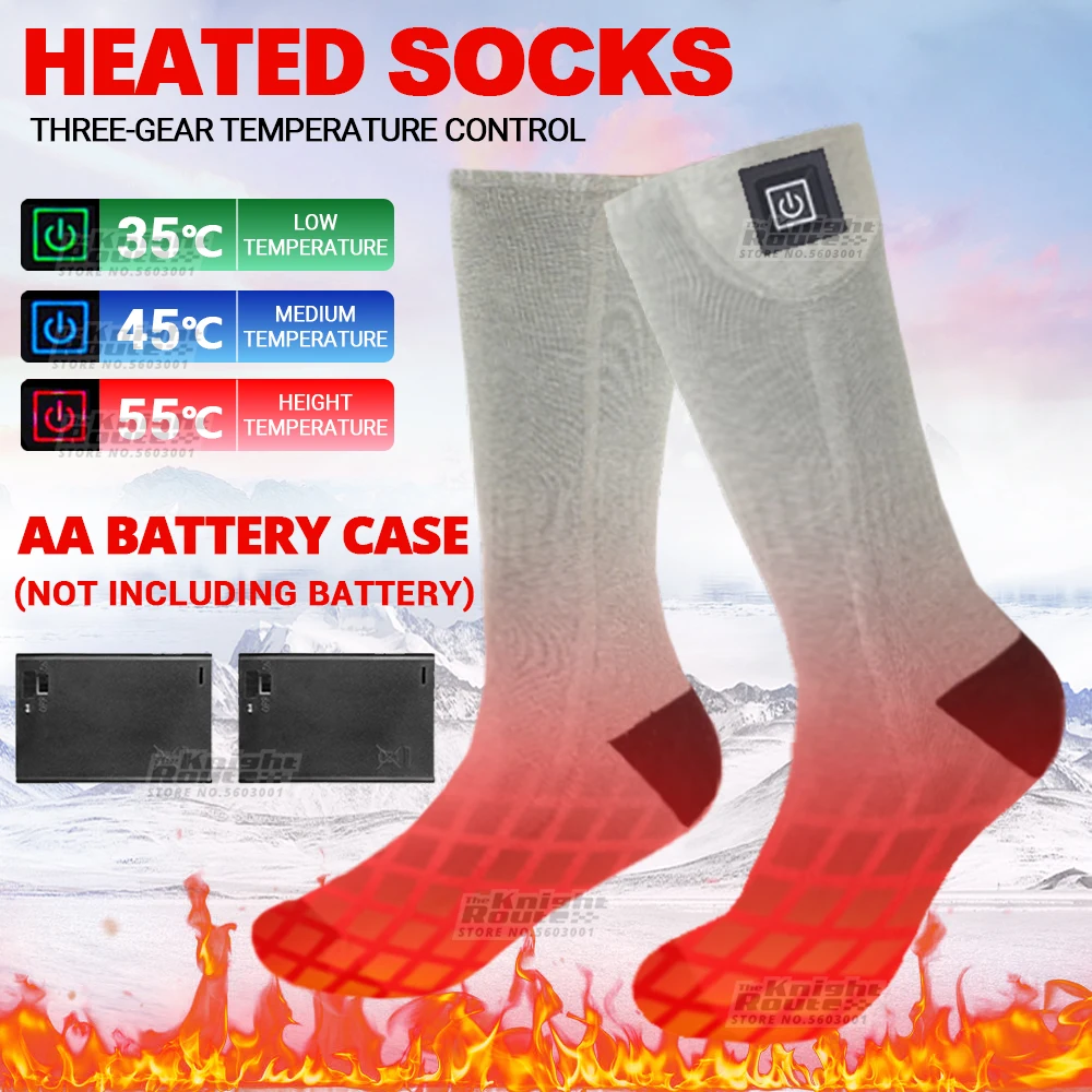 Self-heating Socks Thermal Winter Men Heated Socks Battery Case Moto Riding Equiment Motorcycle Boots Hiking Ski Socks For Women
