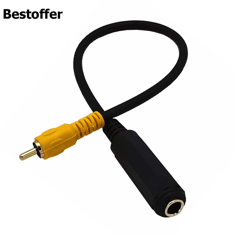 30 см позолоченный DC 6 35 мм Женский к RCA мужской аудио кабель удлинитель