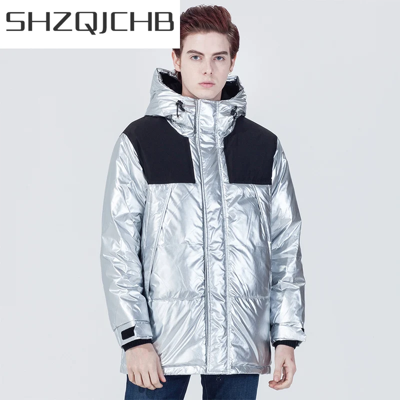 

Мужской пуховик SHZQ, зимняя одежда для мужчин, корейская мода 2021, пуховик на белом утином пуху, мужская куртка-пуховик, Chaqueta 90149003