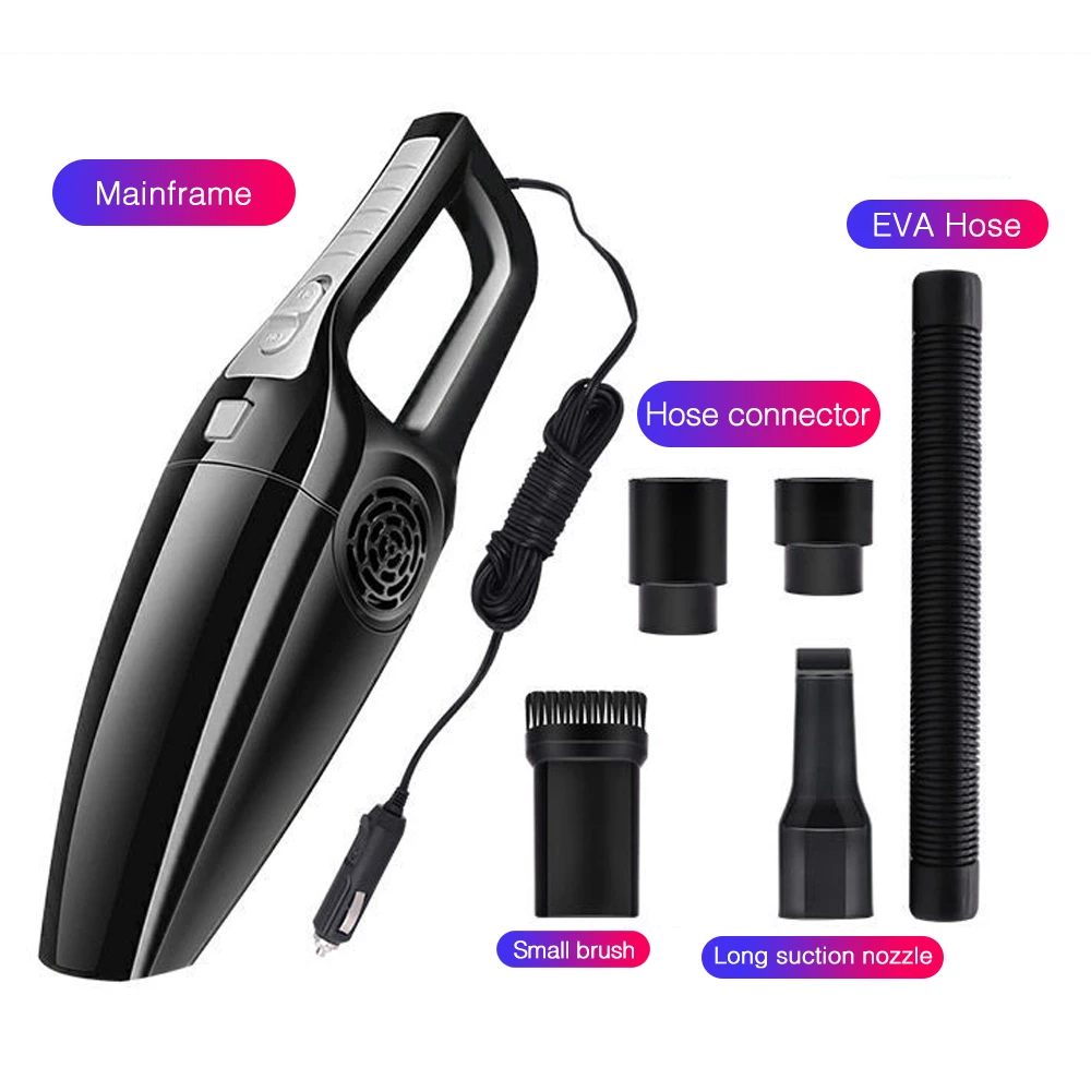 

New 120W Car Vacuum Cleaner for car High Suction 5M Wet And Dry dual-use Vacuum Cleaner Handheld 12V Mini Car Vacuum Cleaner