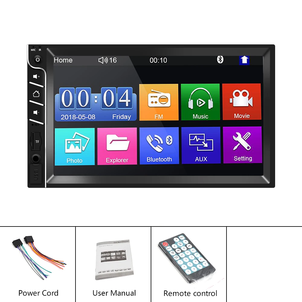 Автомагнитола AMPrime 2din 7 дюймов Mirrorlink Android радио 2DIN Bluetooth FM USB AUX SD мультимедиа MP5
