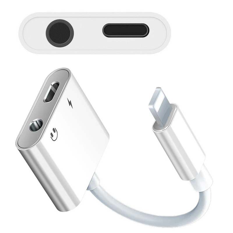2 в 1 ОС iOS USB кабель для адаптера Lightning до 3 5 мм разъем адаптер наушников зарядное