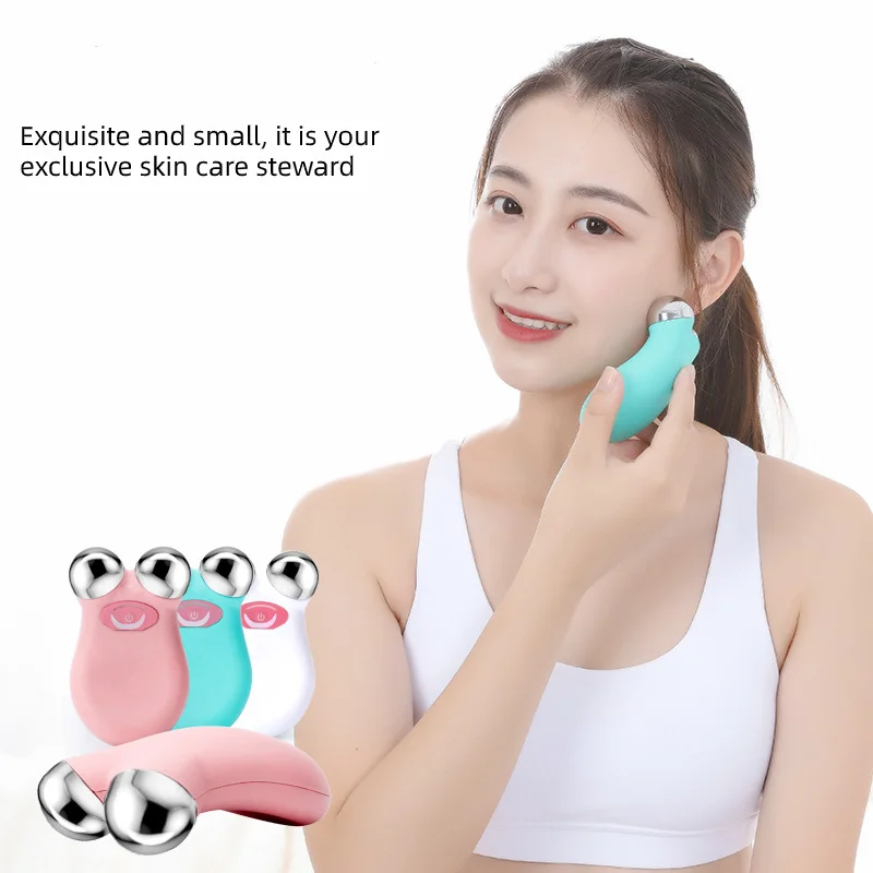 

EMS Face Lifting Microcurrent Roller Facial Massager Face Anti Wrinkle Aging Face Slimming Firms Lifts Skin Roller Machine