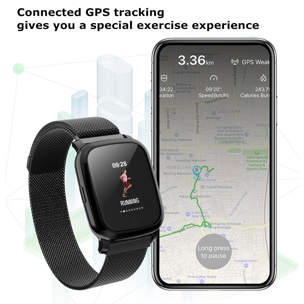 Смарт часы IP67 водонепроницаемые с ремешком на запястье Bluetooth 5 0 смарт для iPhone Xiaomi