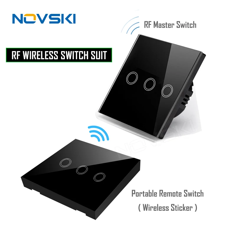 Умный сенсорный переключатель для ЕС/Великобритании Радиочастотный пульт