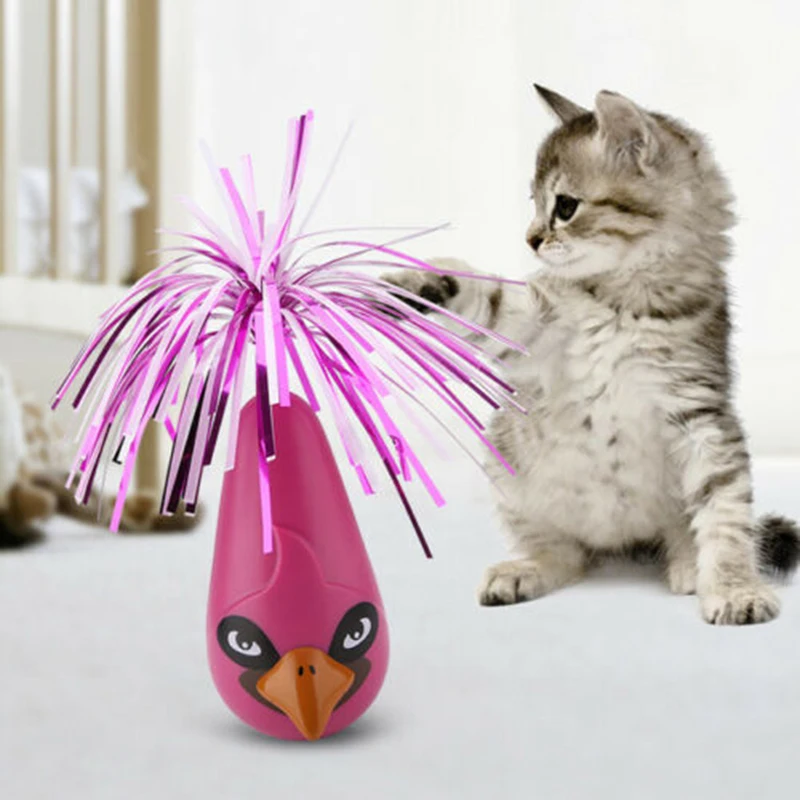Электрический Кот игрушка птицы тумблер котенок Teasing домашние кошки Produts