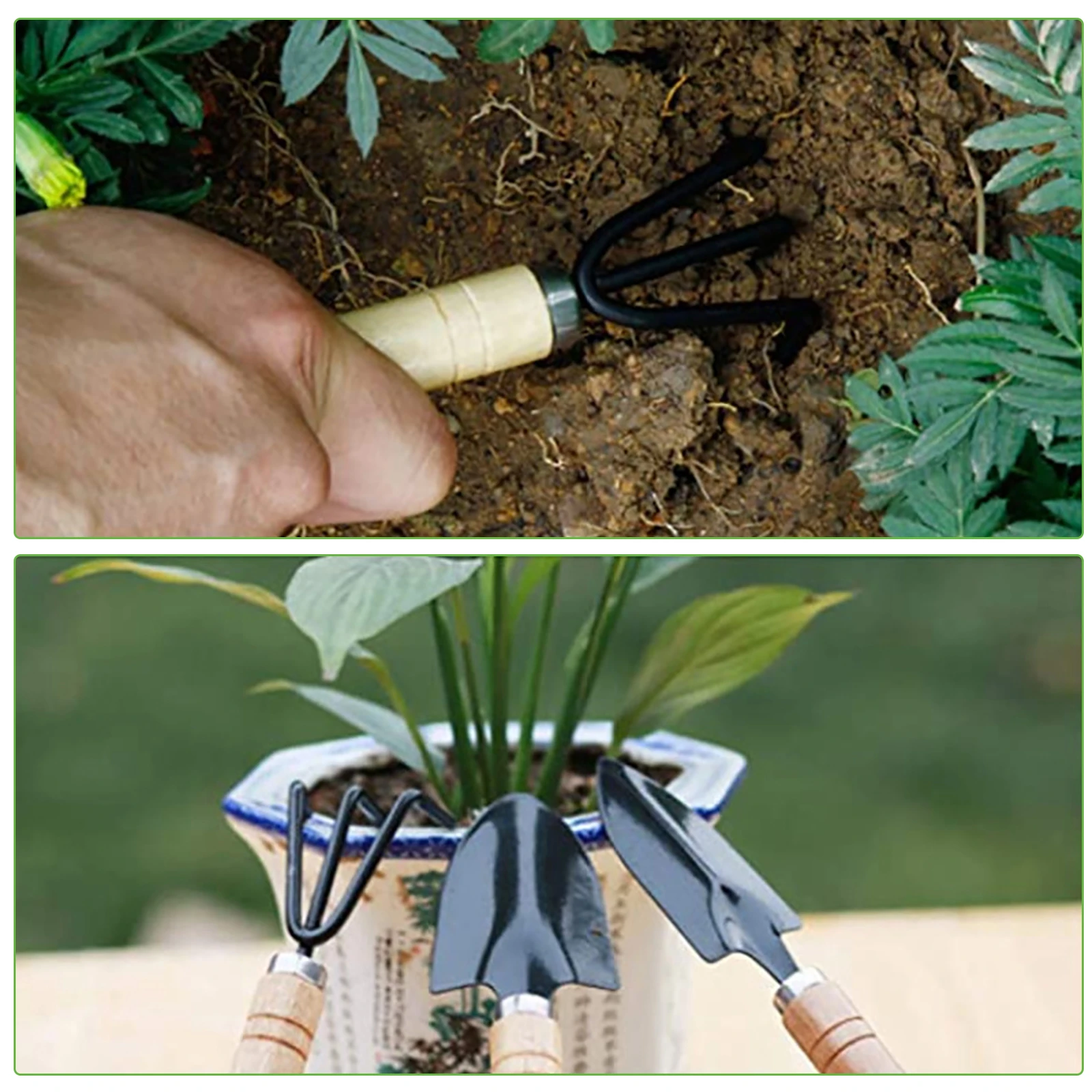 

10PCS Garden Planting Tool Set Bonsai Succulent Transplanting Miniature Fairy Garden Planting Gardening Hand Tools for Garden