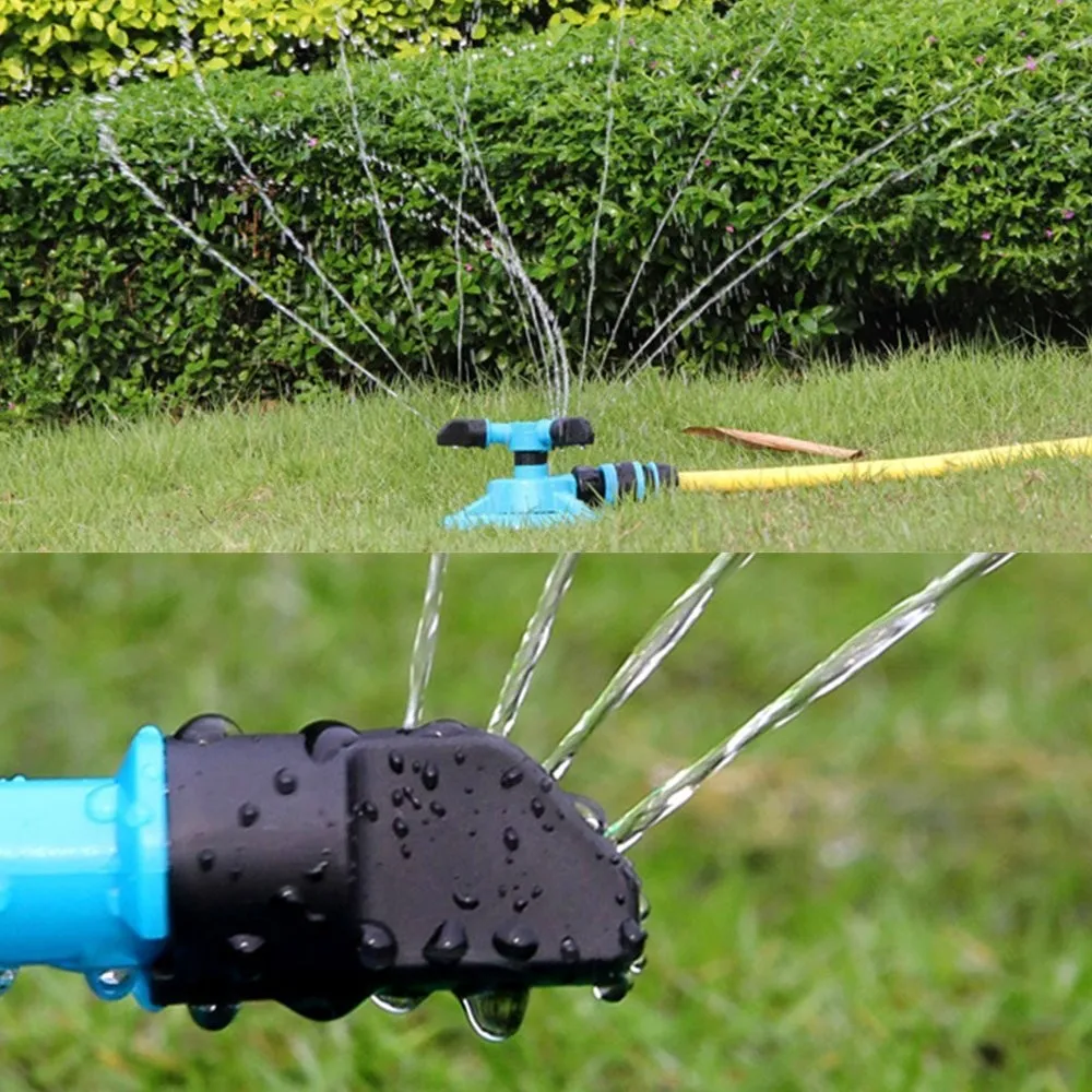 

360 Degree Automatic Garden Water Sprinkler Watering Grass Lawn Rotary Nozzle Rotating Water Sprinkler System Home Garden Supply