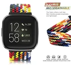 Браслет Solo Loop correa для Fitbit Versa 2 Band, нейлоновый Плетеный Браслет для fitbit versa lite, Аксессуары для браслета