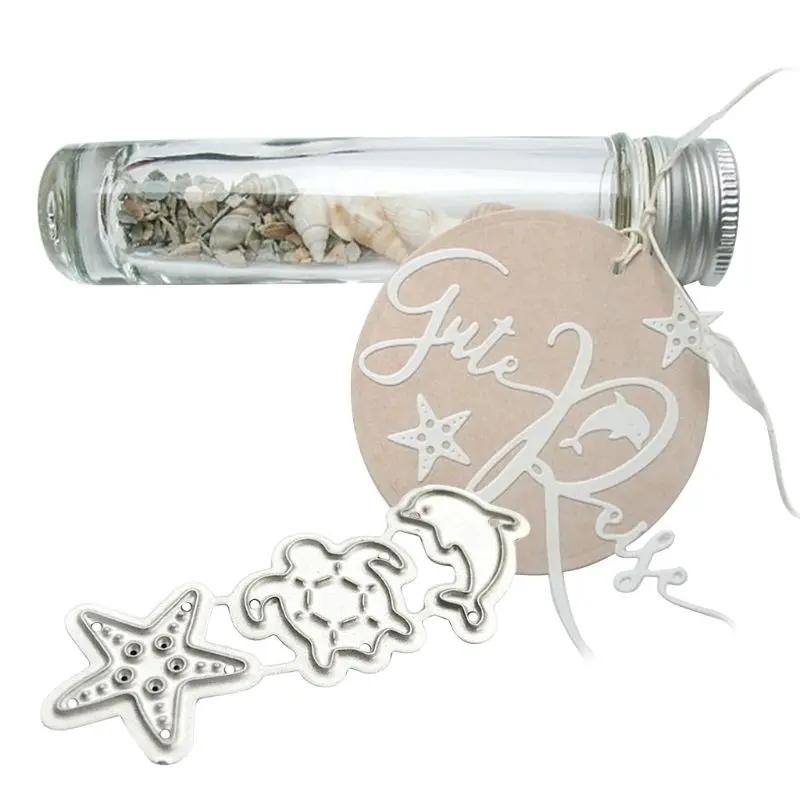 Дельфин Морская звезда черепаха металлические режущие штампы Трафаретный