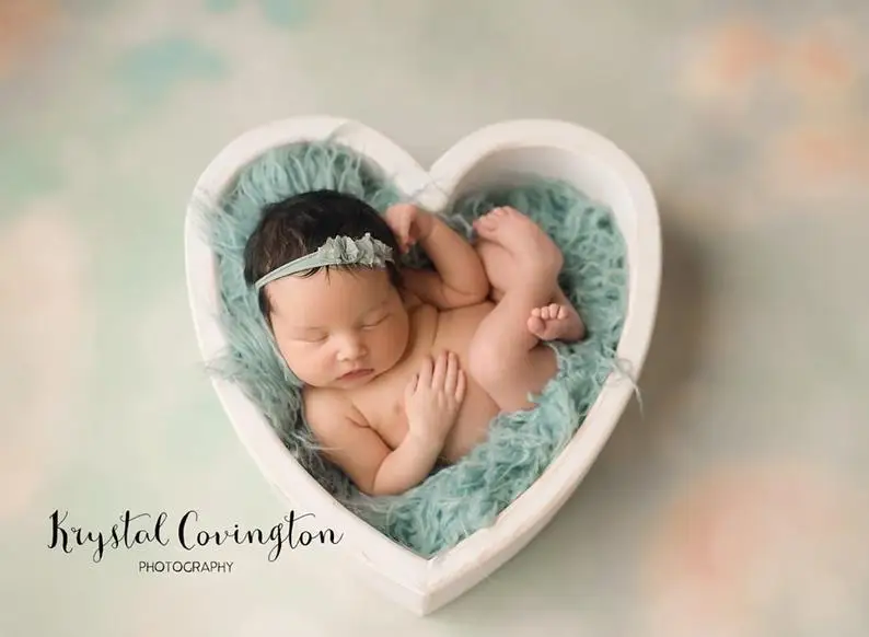 Реквизит для детской фотосъемки деревянный ящик в форме сердца аксессуары