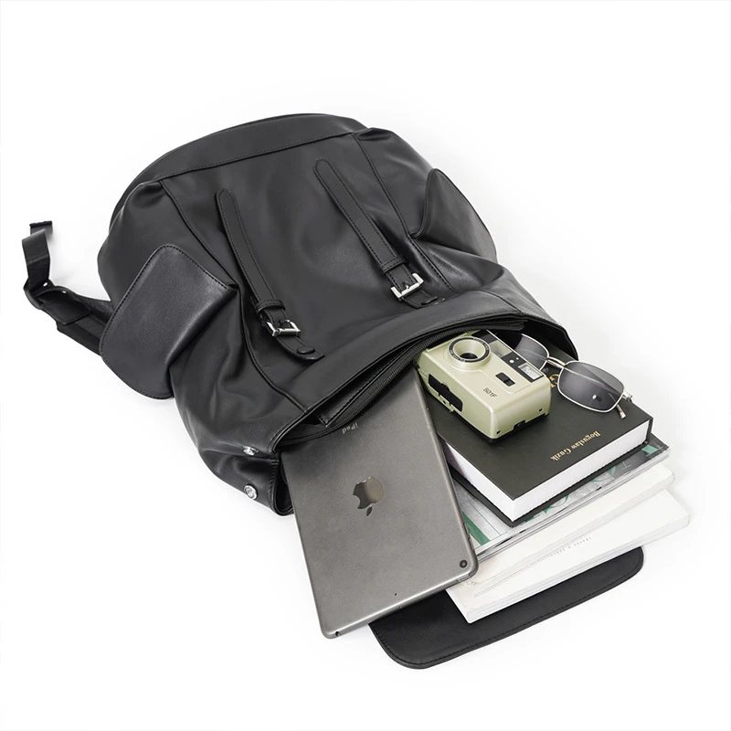 

2021 New Large Capacity Designer Backpack Men Laptop Bags Black Backpack Male Travel Backpack Teenager Bookbag PU Backpacks