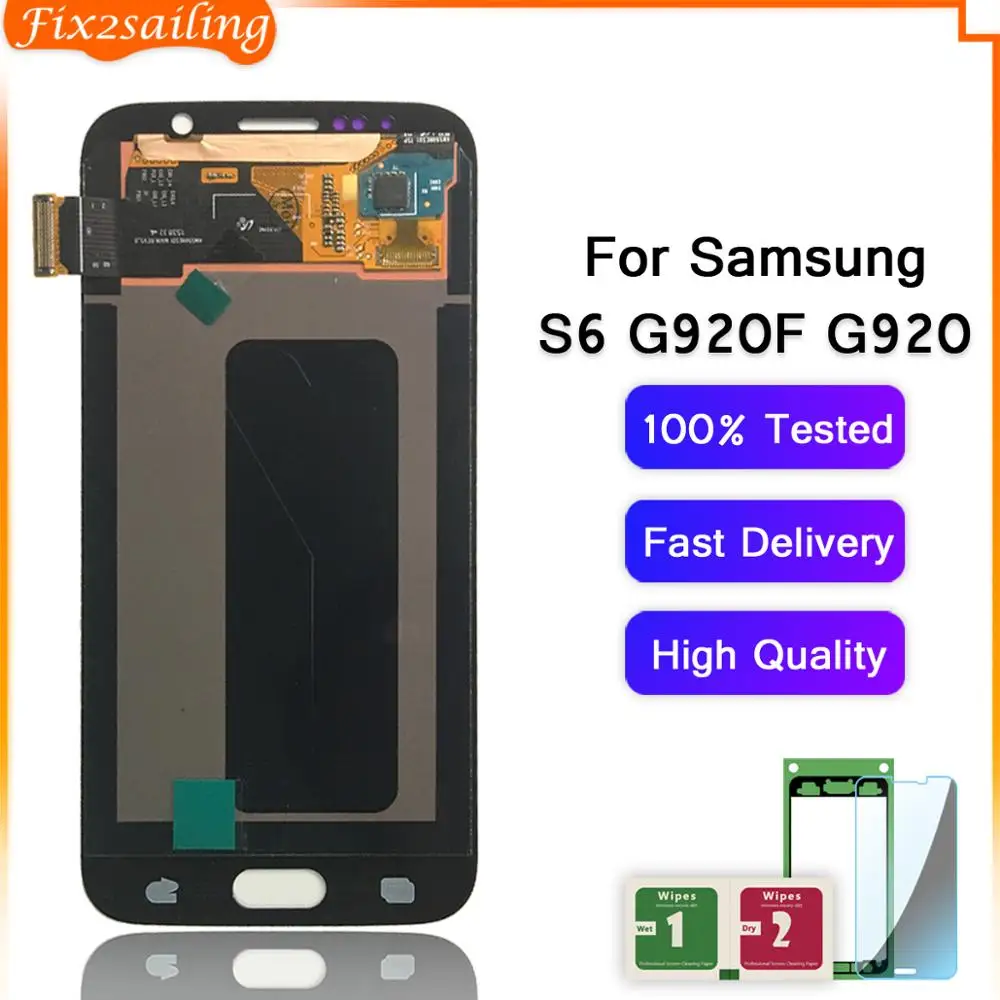 ЖК-дисплей Super AMOLED для Samsung GALAXY S6 G920 G920F с сенсорным экраном и дигитайзером в сборе |