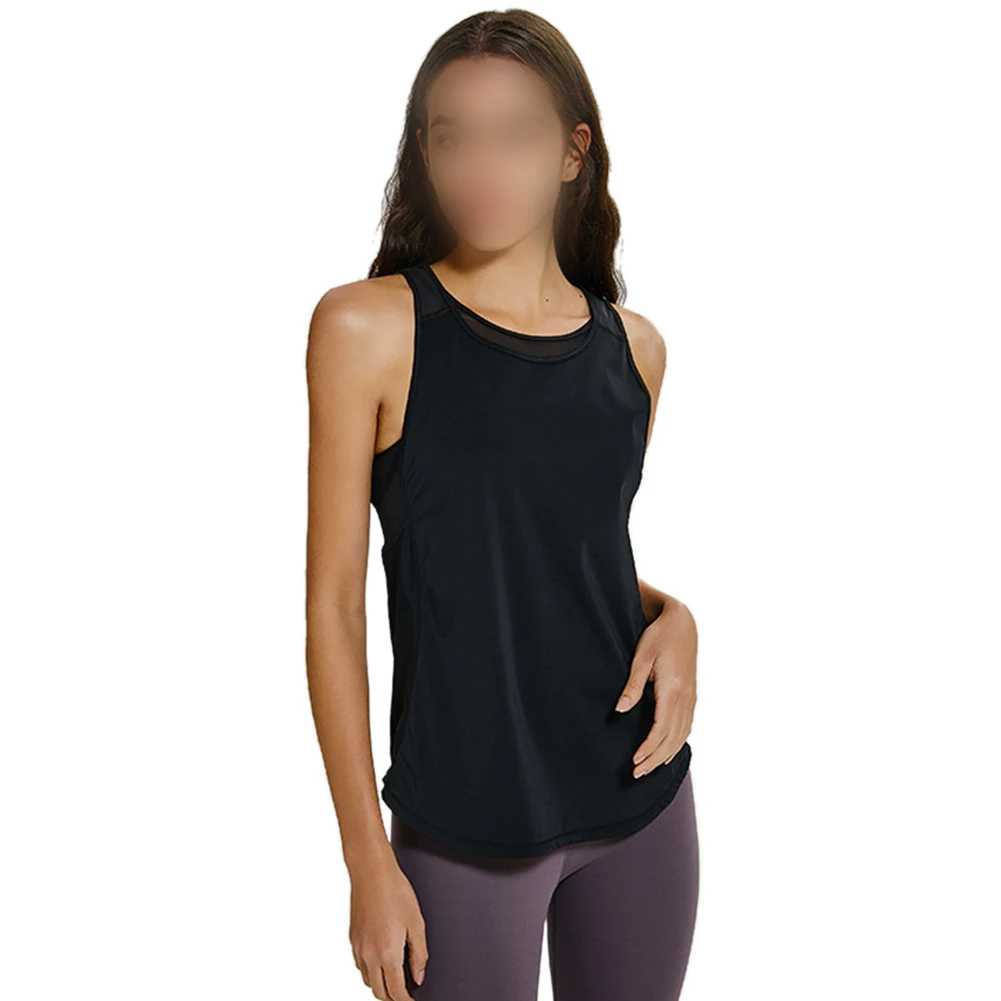

Women Quick Dry Training Jogging Tops Workout Fitness Summer Sleeveless Yoga Running Crew Neck Sports Vest Gym