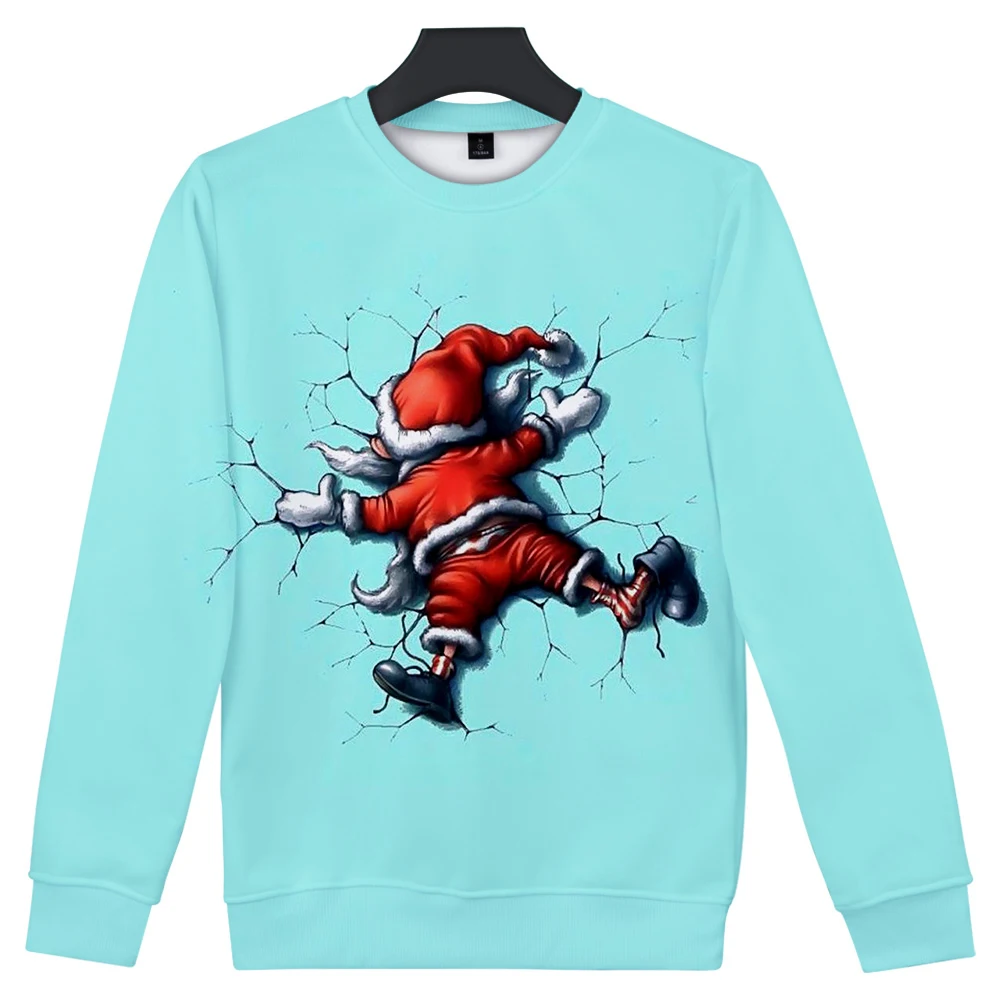

2019 christmas shirt 3D Round Neck Long Sleeve Sweatshirt Trend Casual Round Neck Sweatshirt christmas clothes Fashion top