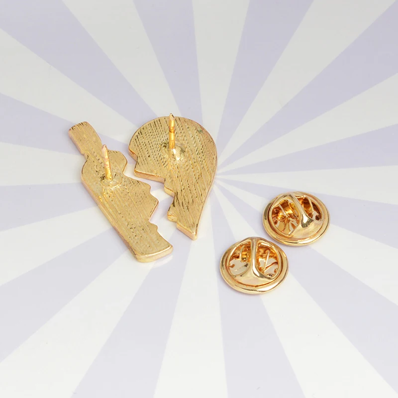 2 шт./компл. разбитое сердце бутылки вина эмаль на булавке модная красивая брошь