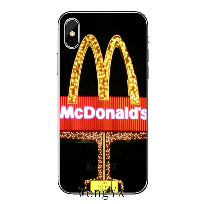 Чехол для iPhone 11 Pro XS Max XR X 8 7 6 6S Plus 5 5S SE Mcdonalds мягкий чехол