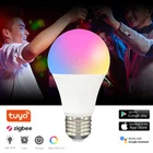 9 Вт RGBCW Tuya Zigbee 3,0 Gu10 умный светодиодный ночной Светильник лампы приложение Управление работать с Alexa Echo Google Home Smart Home пульт дистанционного управления голосом