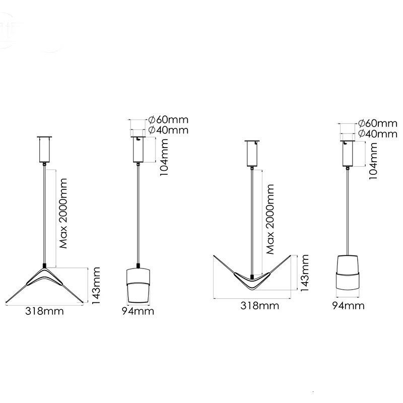 Современный подвесной светильник с геометрическим рисунком s скандинавские