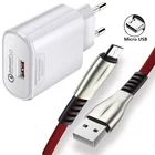Кабель Micro USB QC 3,0 для Meizu M3 M5 M6 Note, быстрое зарядное устройство для Meizu U10 U20 M5C M6C M6S M5S V8 C9 Pro Note 8, зарядный USB-кабель