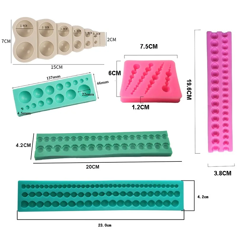 

Silicone Cake Model DIY Fondant Mould 12 With Pearl And Gem Ball Silicone Mould, Chocolate Cake Decoration Tool-1