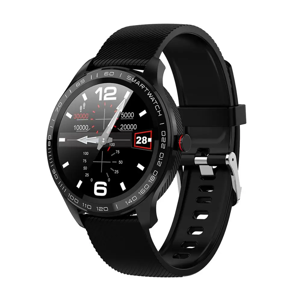 black silicon L9 ECG PPG Смарт-часы для мужчин спортивные Bluetooth умные часы с пульсом водонепроницаемый IP68 кровяное давление кислородная кожа часы для женщин - Цвет: black silicon