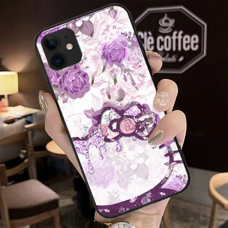 BaweiTE Bling hello kitty милый чехол для телефона iPhone 5C 6 6S 7 8 plus X XS XR MAX 11 pro Pro Max - купить по
