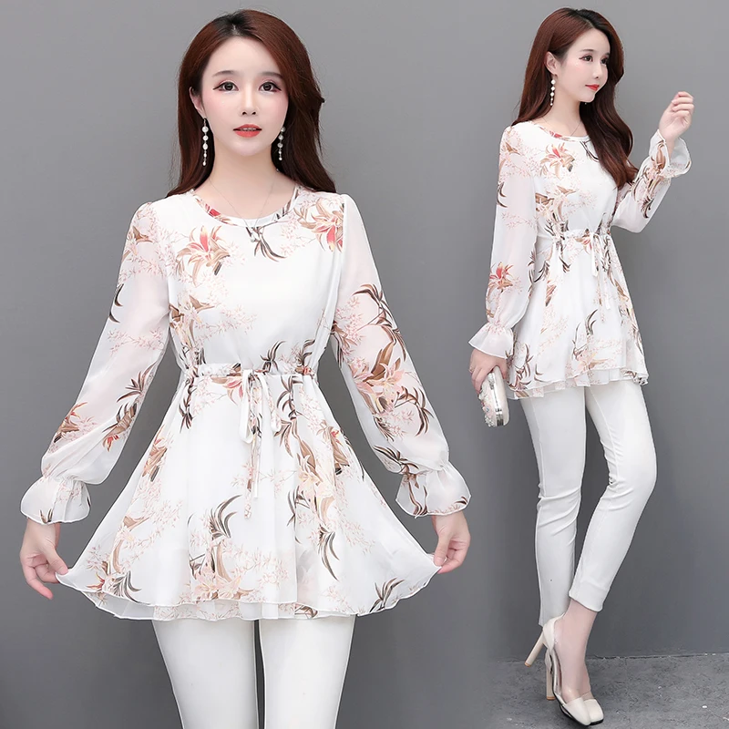 Шифоновые блузки рубашки 5XL 4XL 3XL размера плюс женская одежда для офиса работы