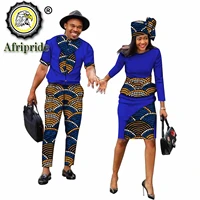 african couple clothing women dresses or men clothing set dashiki shirts ankara pants party wedding casual wear s19c003