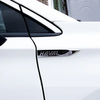 1 pair metal car styling blade side sticker fender emblem badge for haval h2 h5 h6 f7 f7x h7 h8 h9 accessories